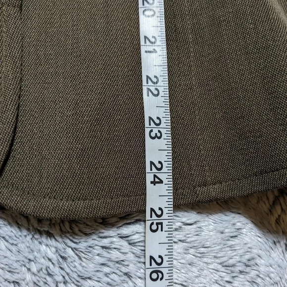 Theory Brown Wool Blazer Jacket Size 10 Hidden Buttons - Picture 8 of 9